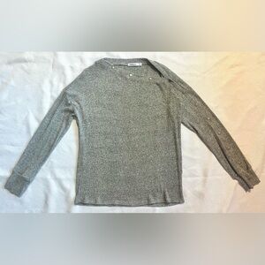 Redhaute Gray Long Sleeve Thin Women’s Sweater with Button Detail Size Small